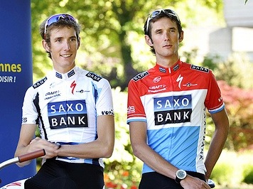 The Schleck brothers before the operation.